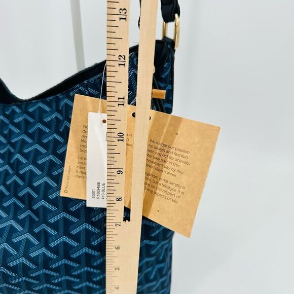 Seven Days Lifestyle & Dreams Vegan Leather BLUE Tote Large Handbag Pockets! NWT - Picture 11 of 16